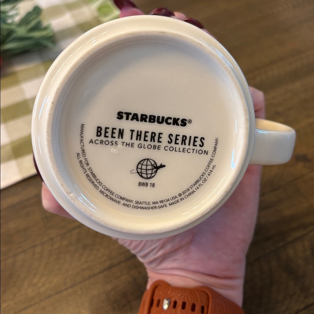 Starbucks Georgia Ceramic Mug - White, Blue, Orange - Picture 3 of 4